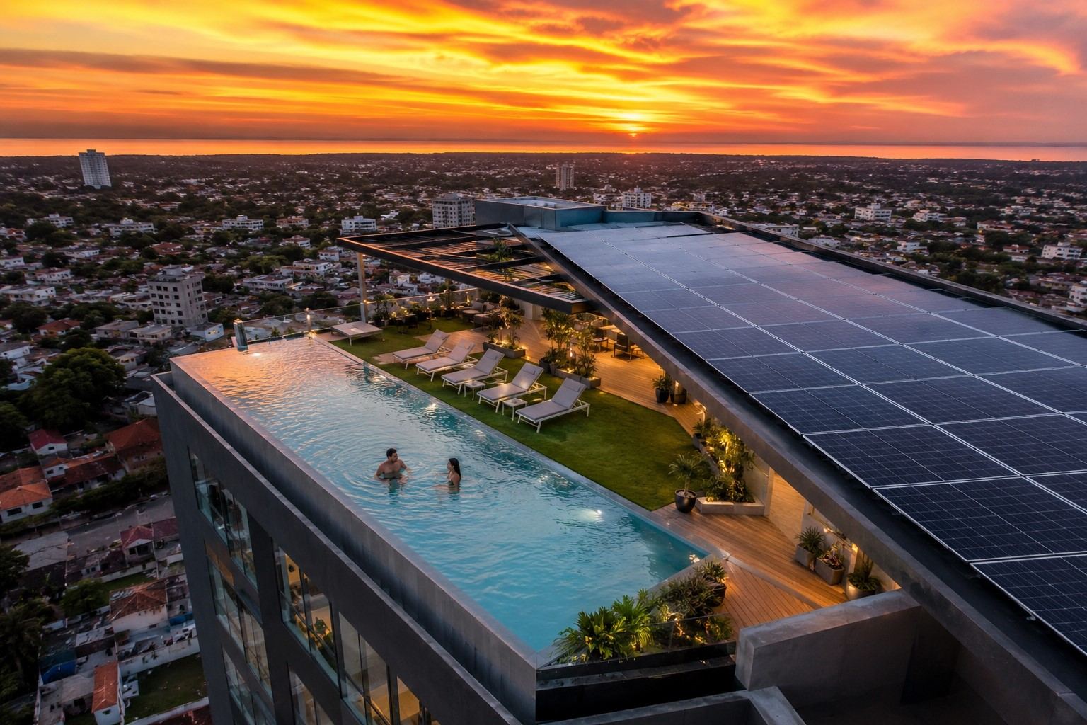 Solar powered skyline UAE